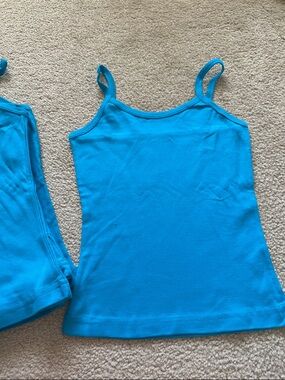 Bulk teal Spaghetti Strap Top for printing